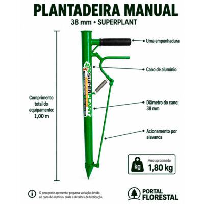 Plantadeira Manual com uma empunhadura para Sementes (Especial)
